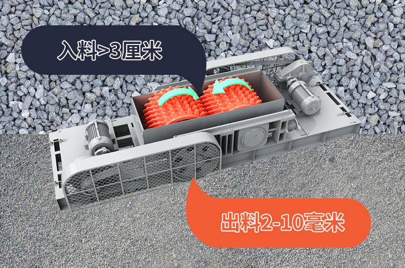 對輥破進(jìn)出料對比 對輥破進(jìn)出料對比