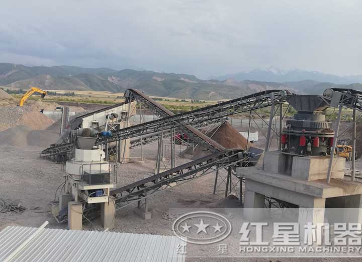 石頭變沙子用戶生產(chǎn)現(xiàn)場(chǎng)，可就近安排現(xiàn)場(chǎng)參觀配置同等設(shè)備