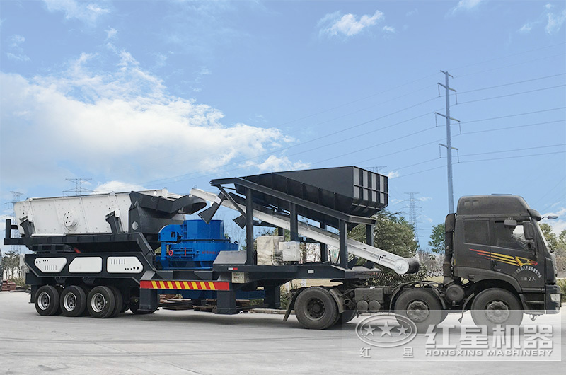 移動式制砂機發(fā)貨現(xiàn)場，點擊咨詢查看詳細報價