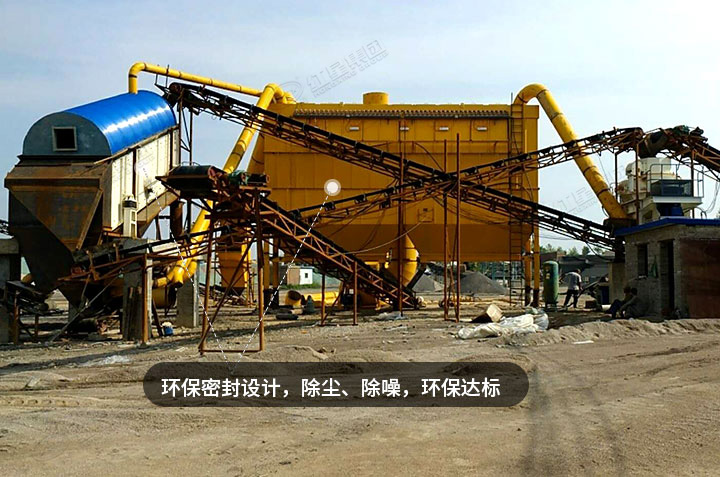 用戶鵝卵石破碎現(xiàn)場，實現(xiàn)綠色生產(chǎn)