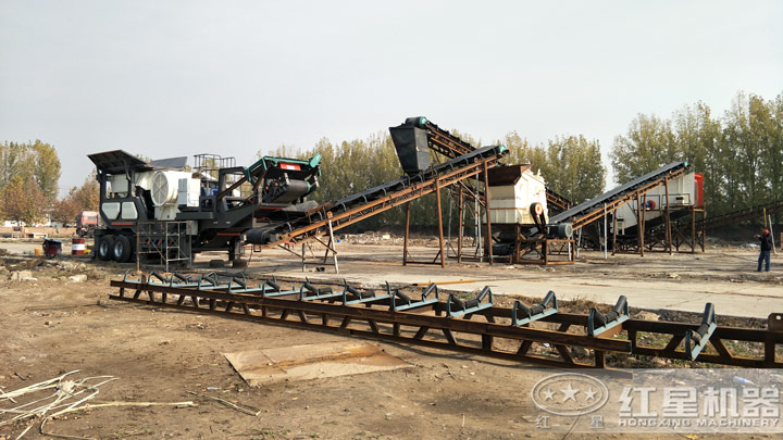 移動式石英砂生產(chǎn)線現(xiàn)場，可就近安排參觀