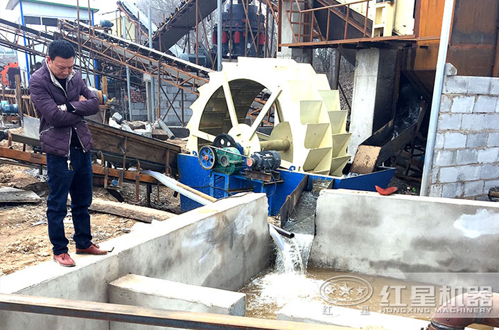 河南新型的環(huán)保洗沙設備現場